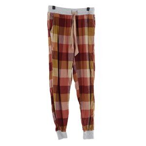 Aerie Plaid Flannel Pajama Pants Women S Red Travel Comfy Holiday Lounge NWOT